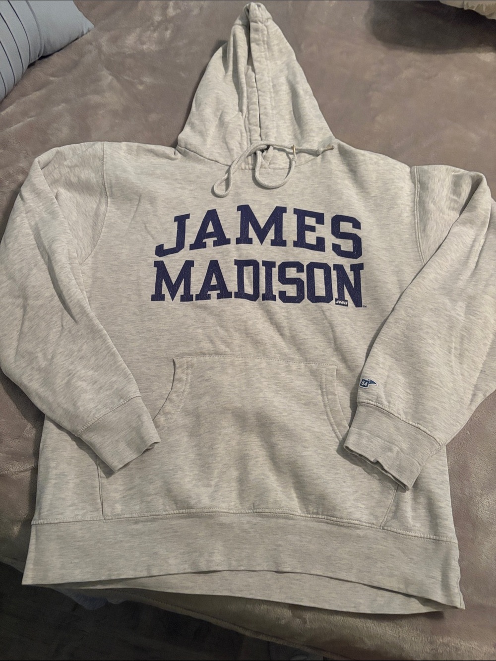 JMU Blue 84 Gray James Madison Pullover Hoodie